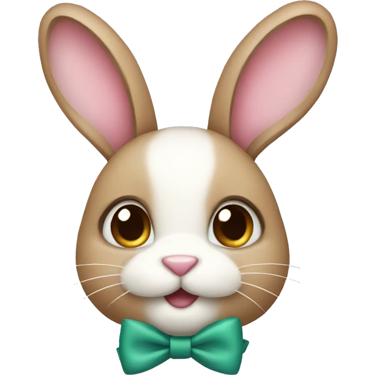 bunny wearing bow emoji