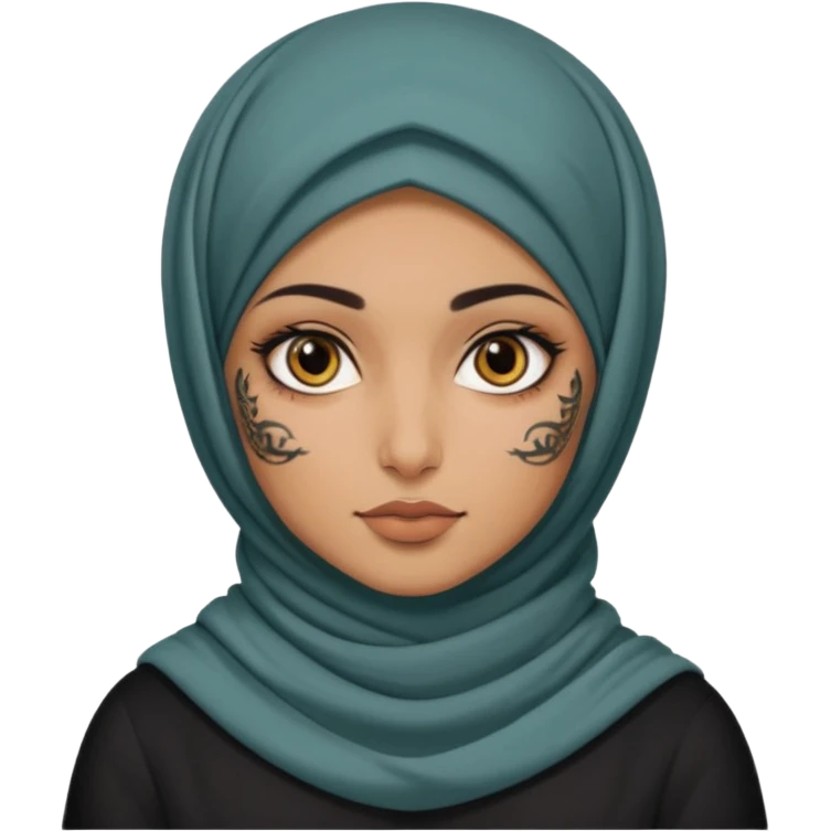 PERSIAN ancient GIRL with tatooed and hijab  emoji