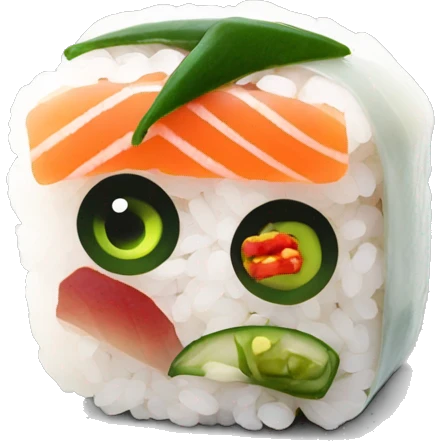 Raw sushi with jalapeño  emoji