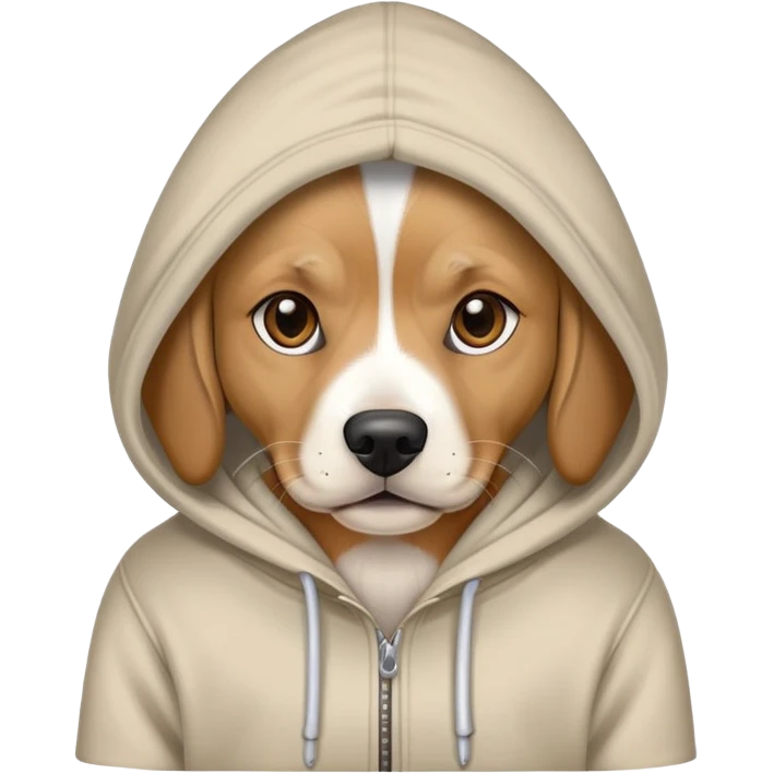 dog wearing hoodie emoji