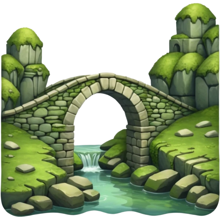 fantasy stone bridge over water emoji