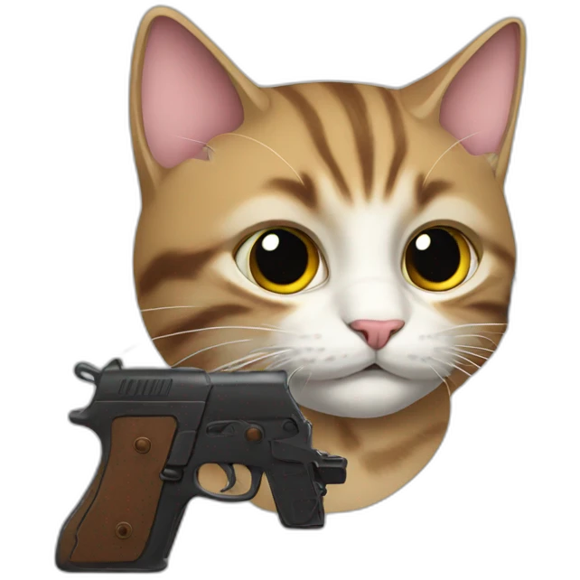 cat-with,-gun emoji