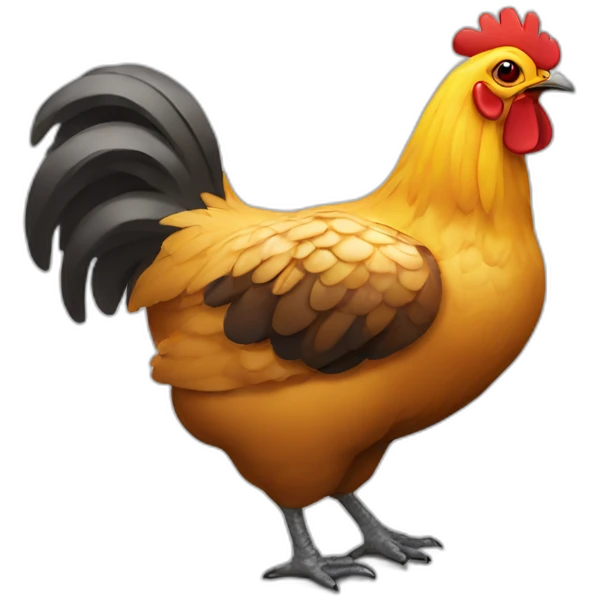 pollo con chamarra emoji