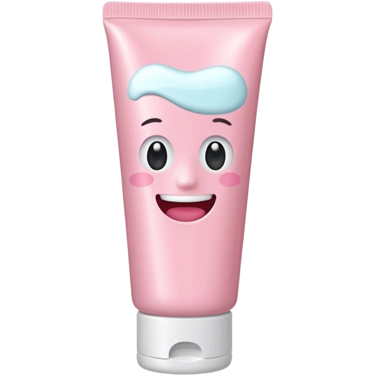 Pale pink toothpaste tube emoji