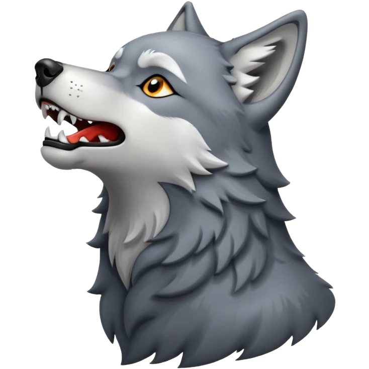 Wolf howling emoji