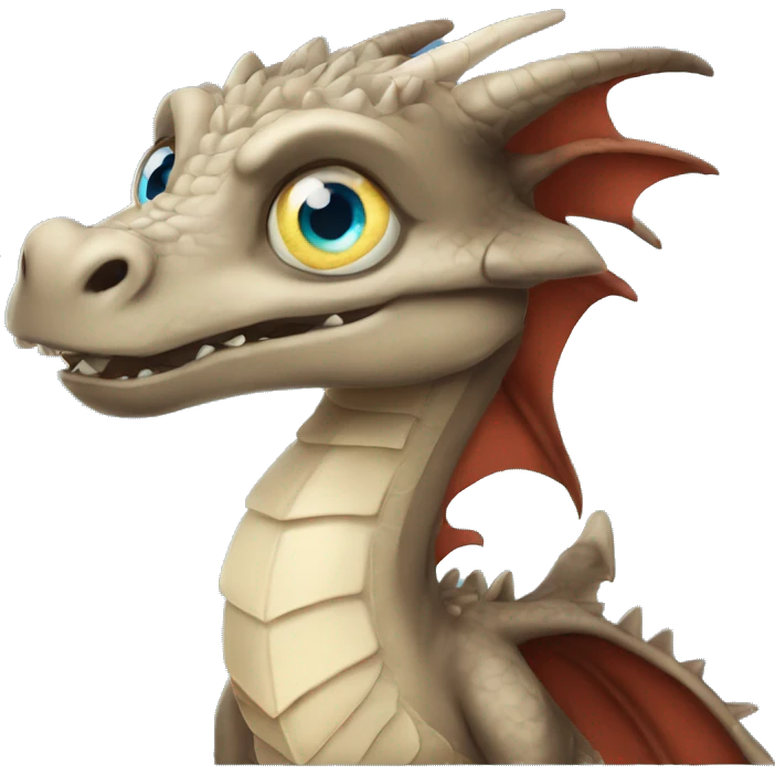 Game of thrones dragon with blue eyes emoji
