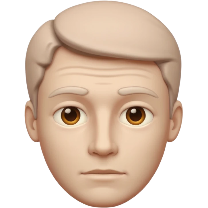Clay male face emoji