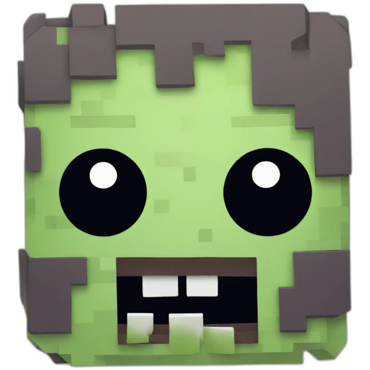 Minecraft zombie head emoji