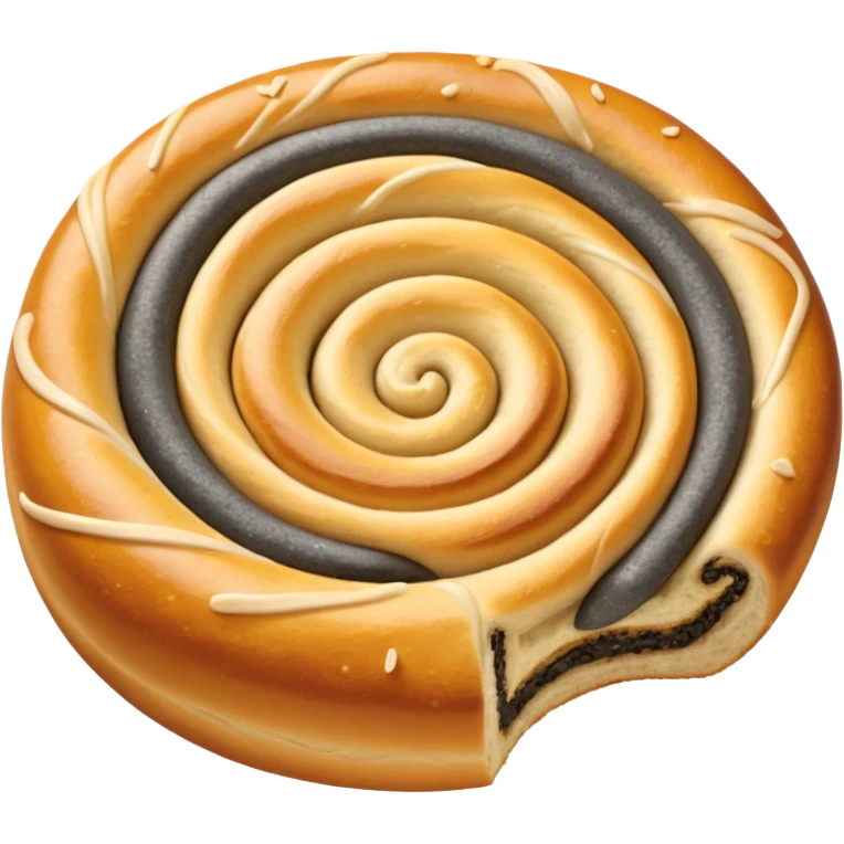 make an emoji of poppy seed roll, so that it looked like a cinnabon emoji