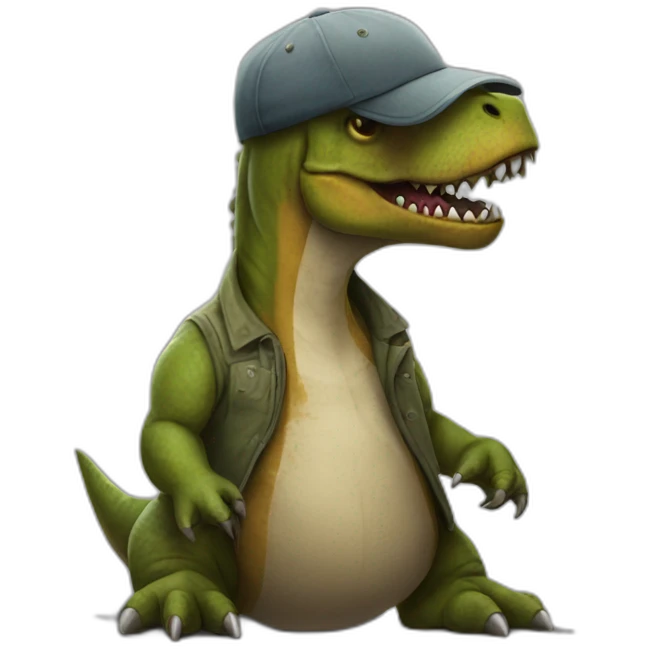 Homeless t-rex emoji