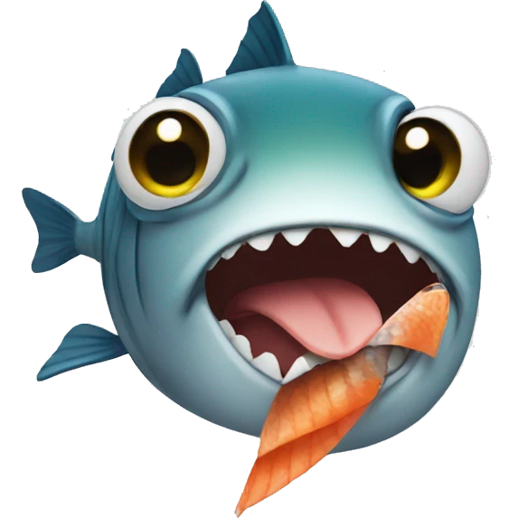 emoji with fish mouth emoji