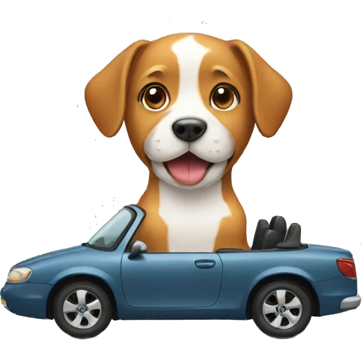 Dog in car emoji