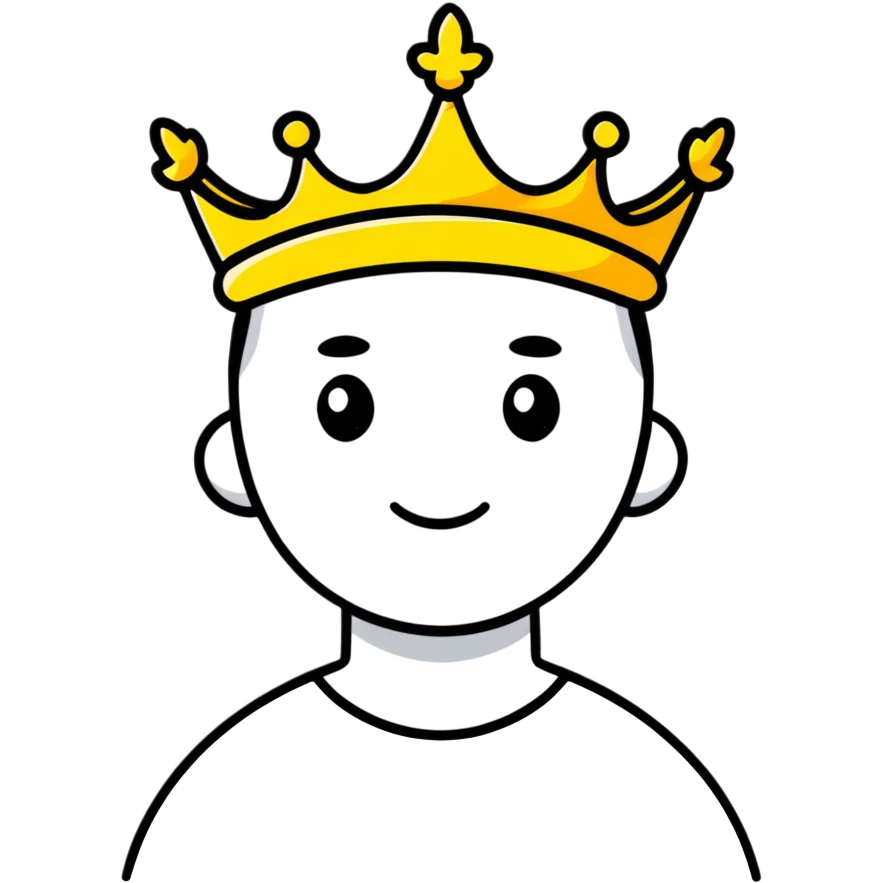 Wearing a crown emoji