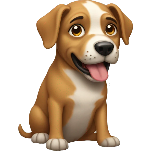 Dog with ughs emoji