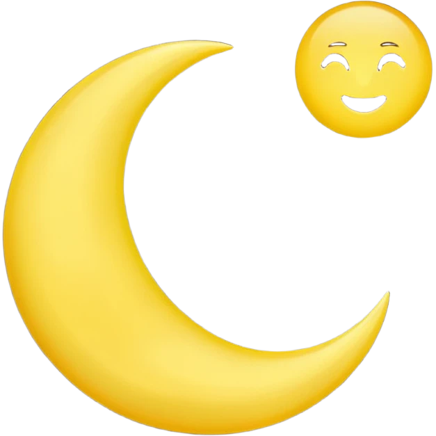 dark crescent moon emoji style with no face no eyes no mouth  emoji