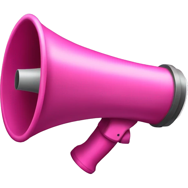 Pink megaphone emoji