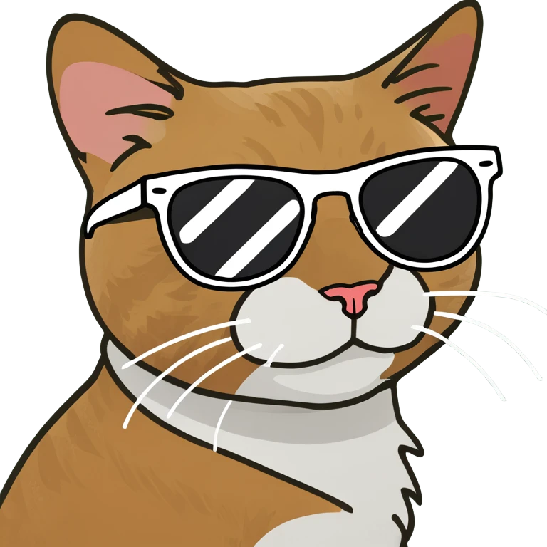Cat with sunglasses emoji