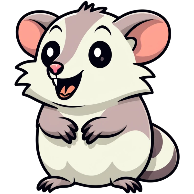 screaming opossum emoji