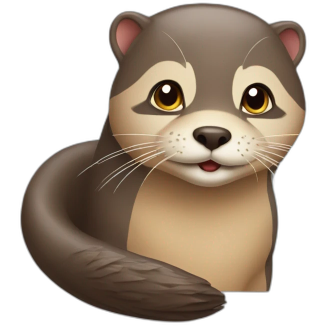 loutre sur un chat emoji