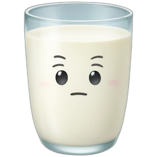 Weird glas of milk emoji