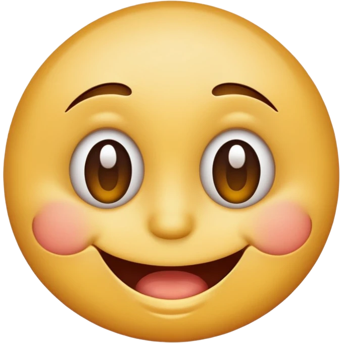 drunk smiley face, tipsy expression, flushed cheeks, uneven eyes, silly smile, no text emoji