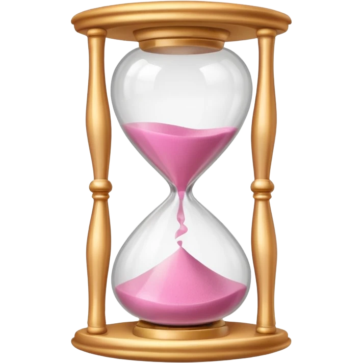 pink hourglass emoji