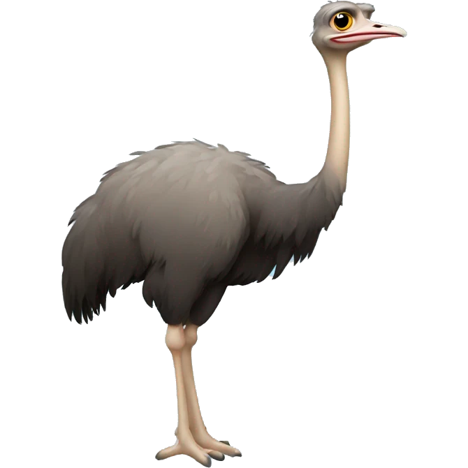 Ostrich standing emoji