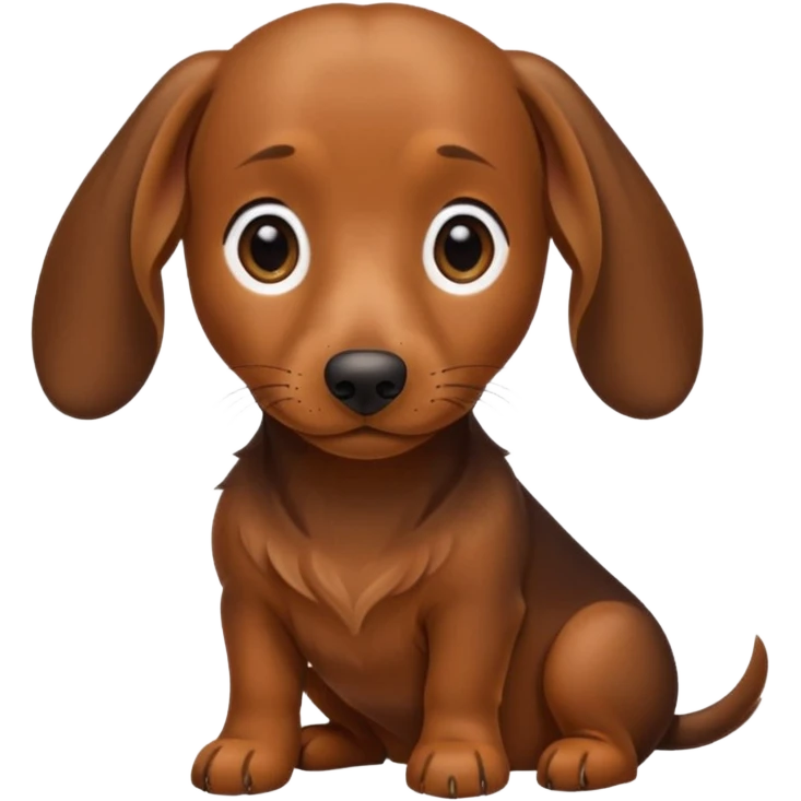 Dachshund getting groomed emoji