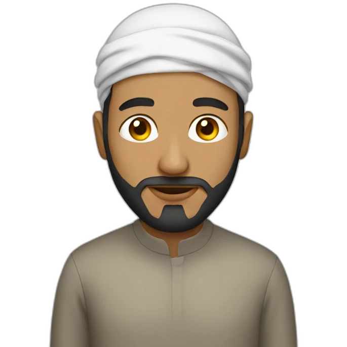 muslim man without eyes emoji