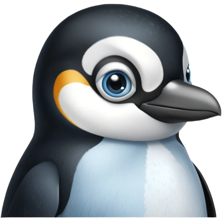 A penguin with a scar emoji