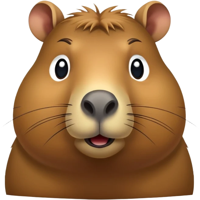 Capybara version of 🤨 emoji