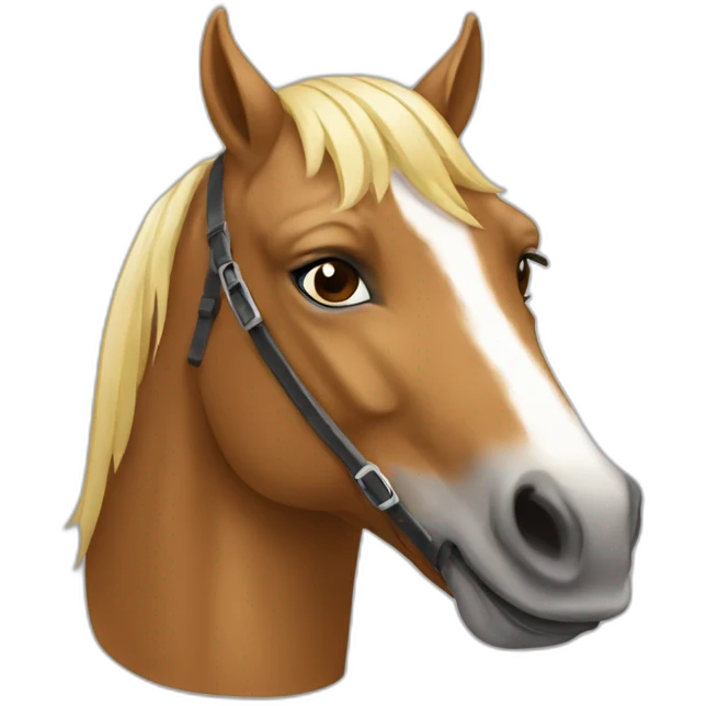 Cheval sur chat emoji