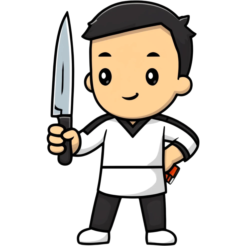 man holding a knife emoji
