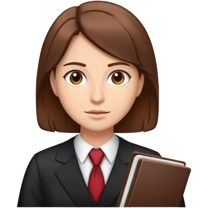 lawyer BROWN HAIR emoji