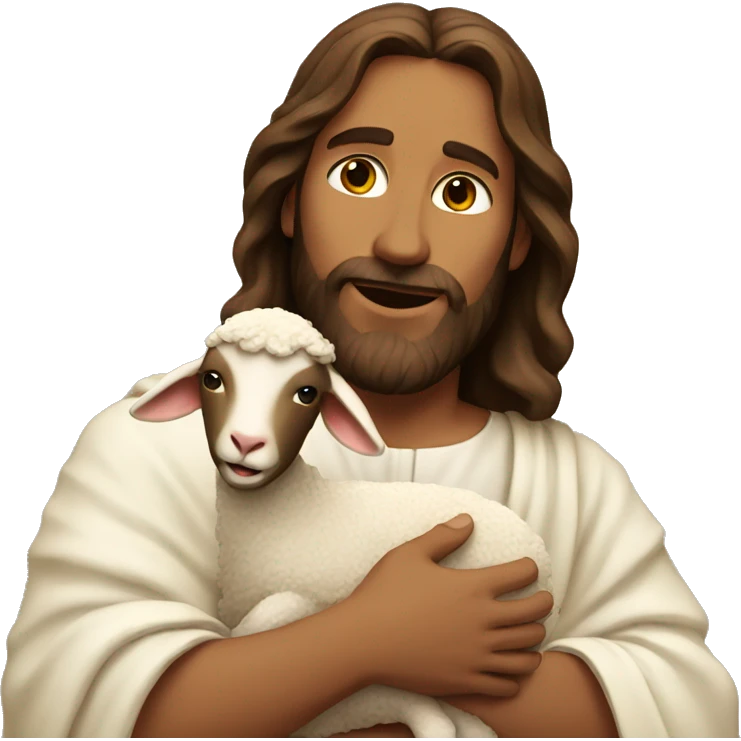 jesus holding a lamb emoji