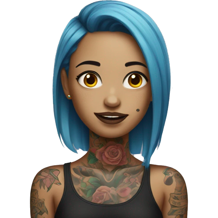 Tattooed girl emoji