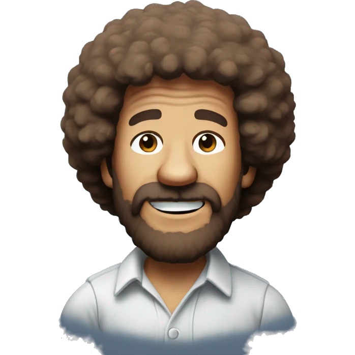 cell shaded bob ross emoji