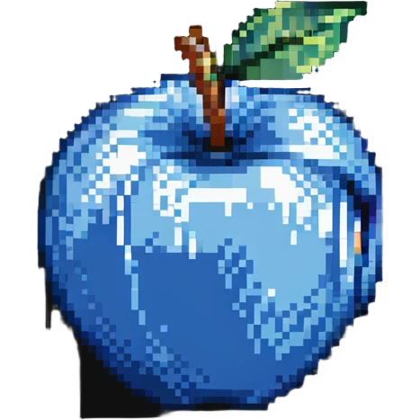 blue apple emoji