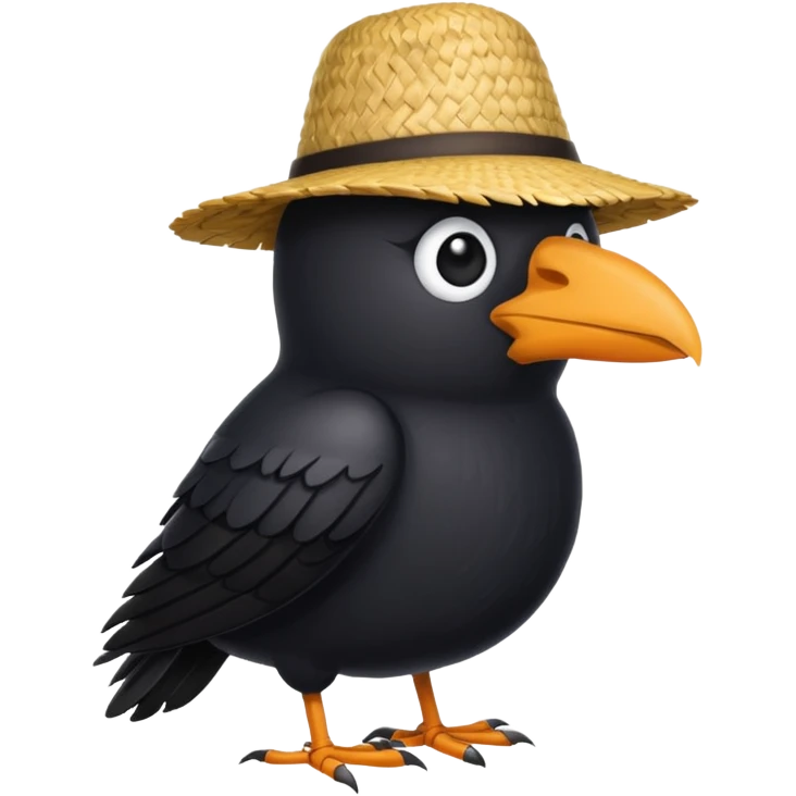 straw crow emoji