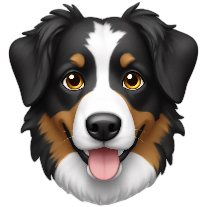 Berger australien noir et blanc emoji