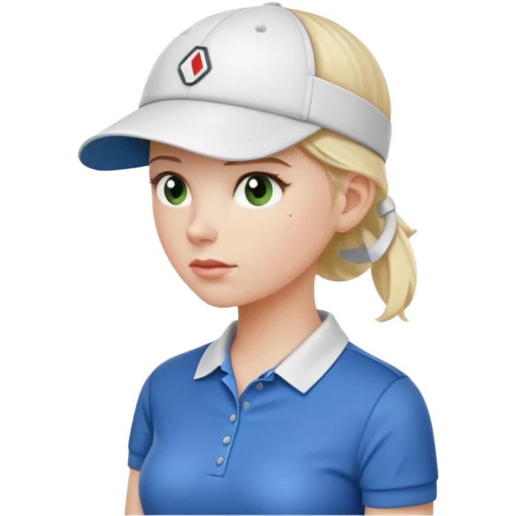 women golfer sick profile emoji