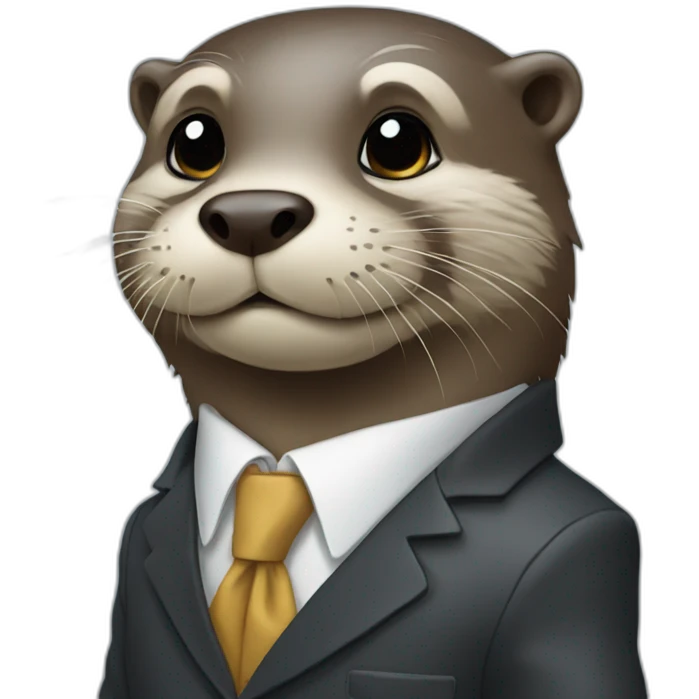 otter in suit and tie emoji