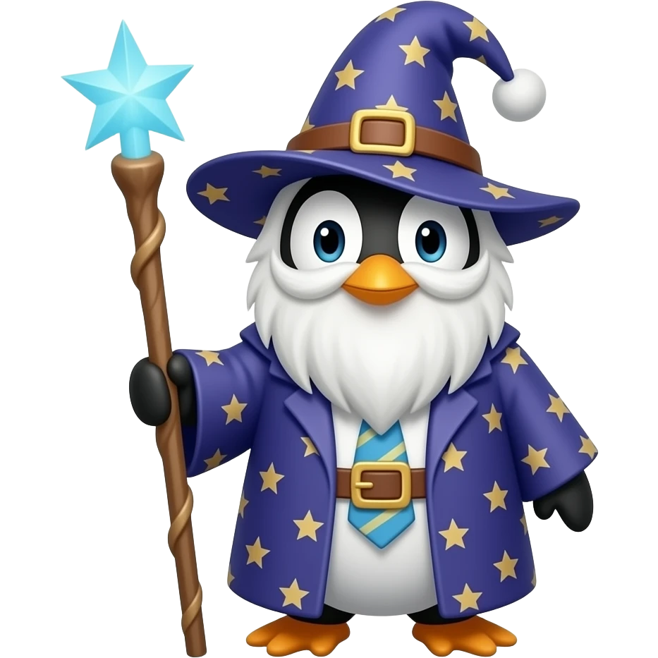Penguin Wizard emoji
