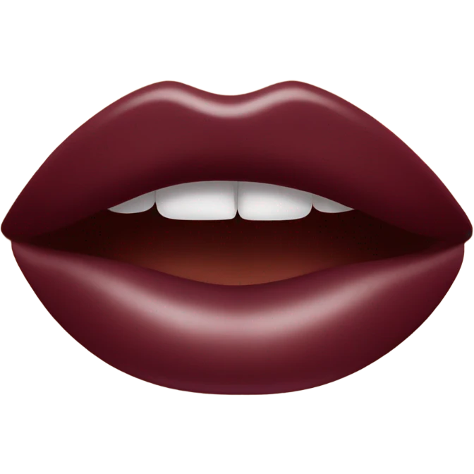 Burgundy lips only 👄 emoji
