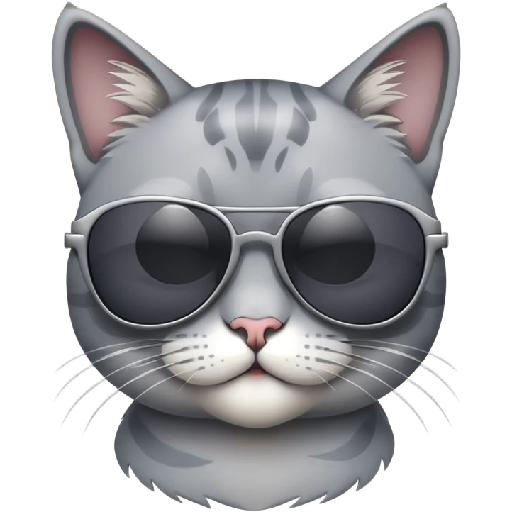 cool cat wearing stylish sunglasses emoji