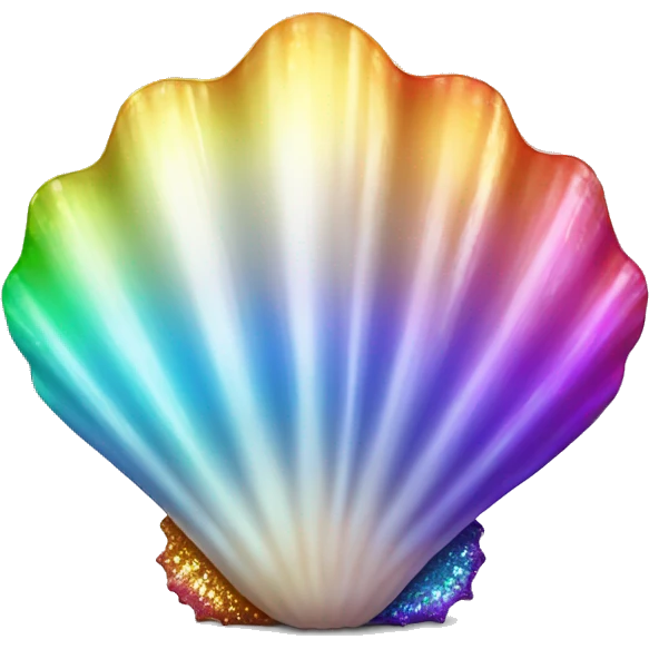 Sparkling rainbow seashell  emoji