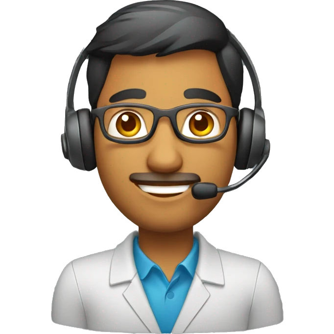 call center agent from India emoji