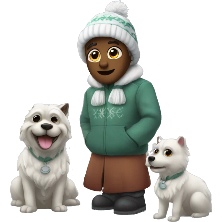 ❄️in the background of ☃️ emoji