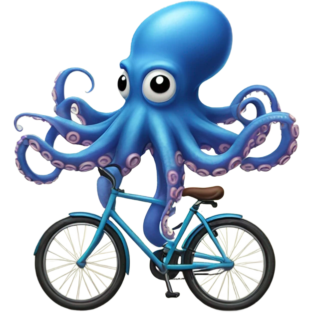 octopus riding a bicycle  emoji