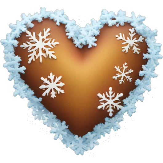a heart with snowflakes emoji